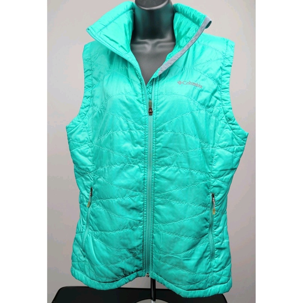 Columbia Mighty Lite III Vest Women Sz XL Teal Omni-Heat Insulated WL1471